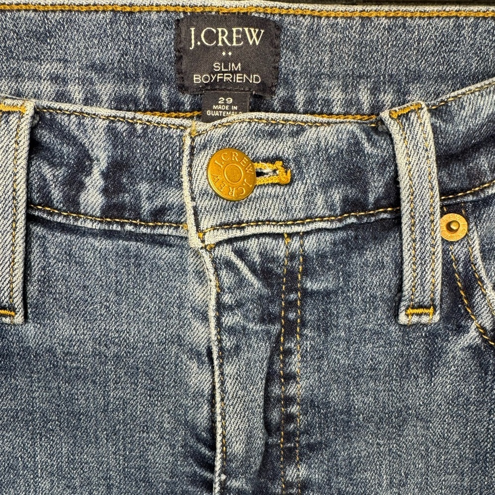 J.Crew Slim Boyfriend Jean Lightly distressed Medium Rinse Size 29 - Picture 3 of 6